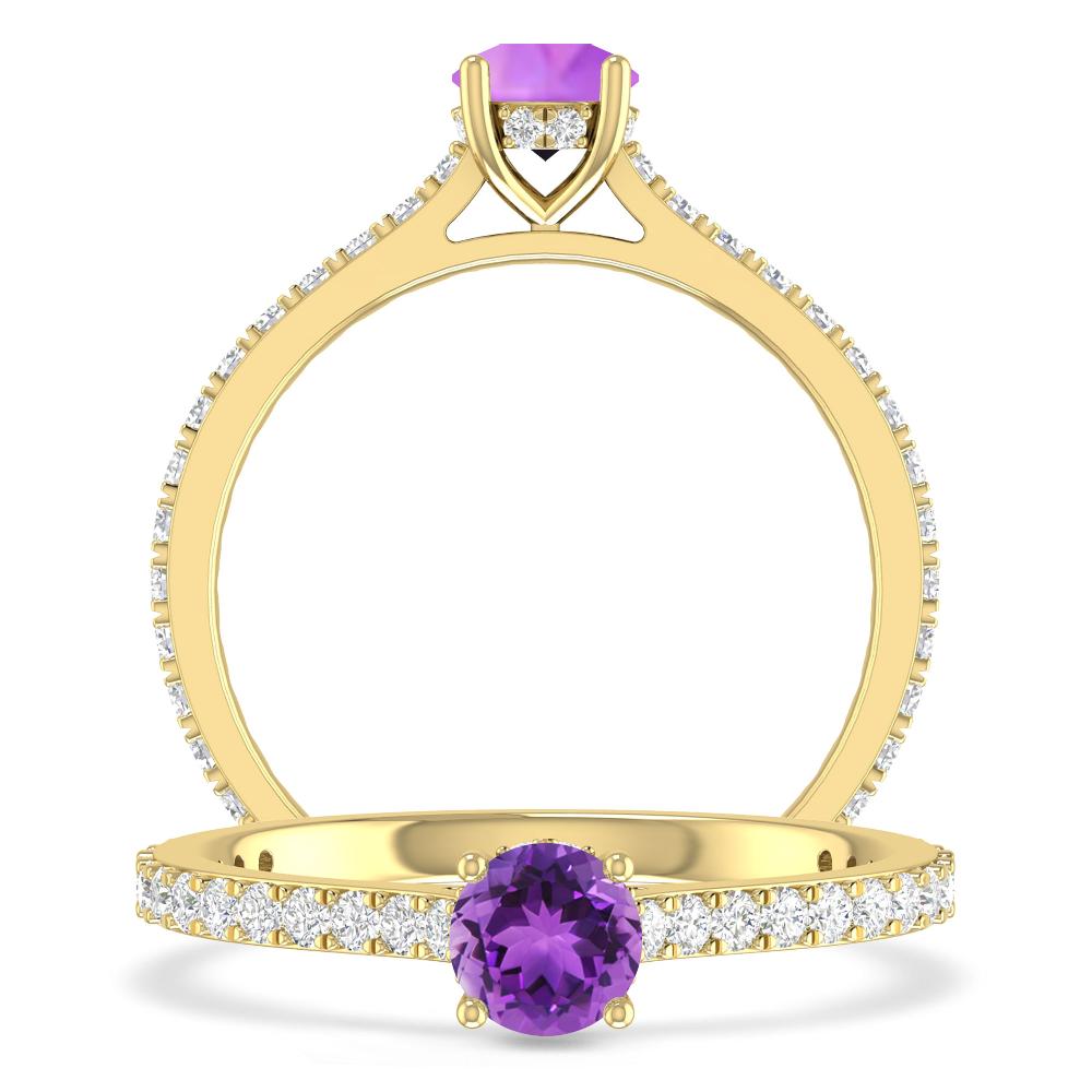 Yellow Gold - Amethyst