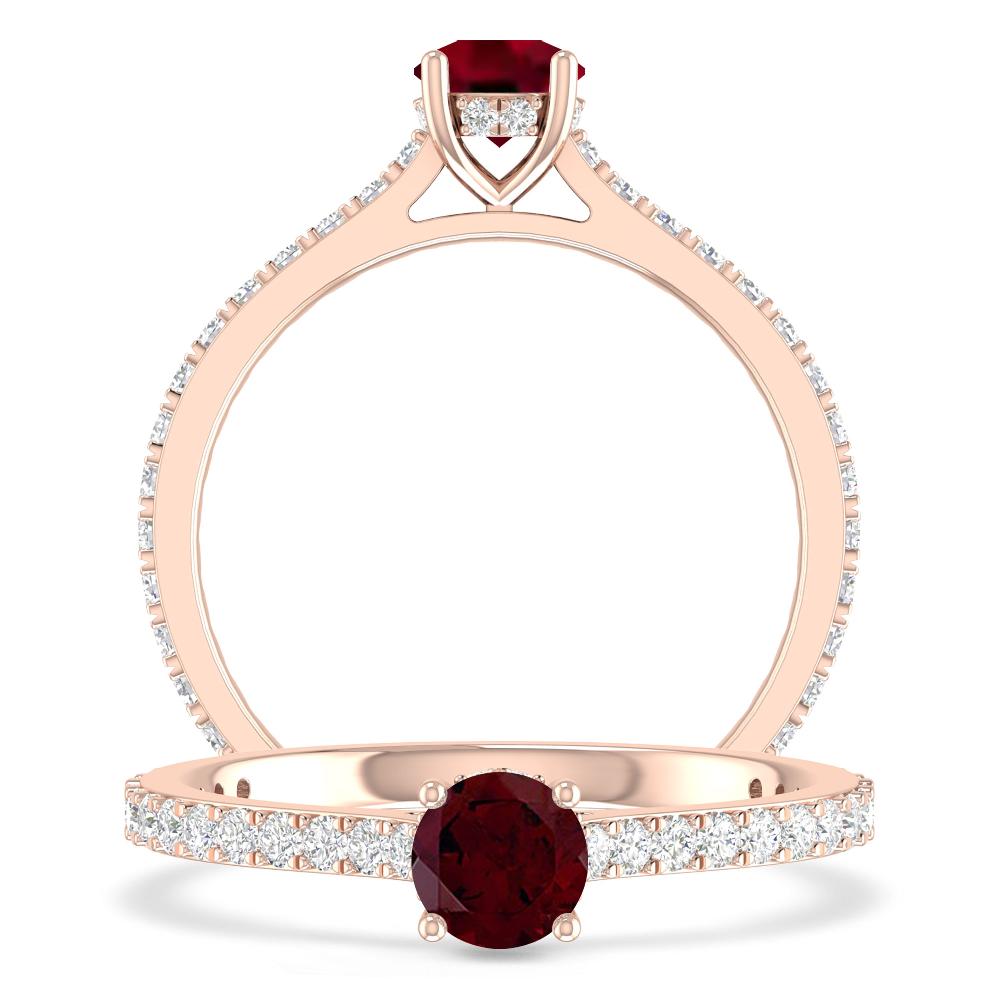 Rose Gold - Garnet