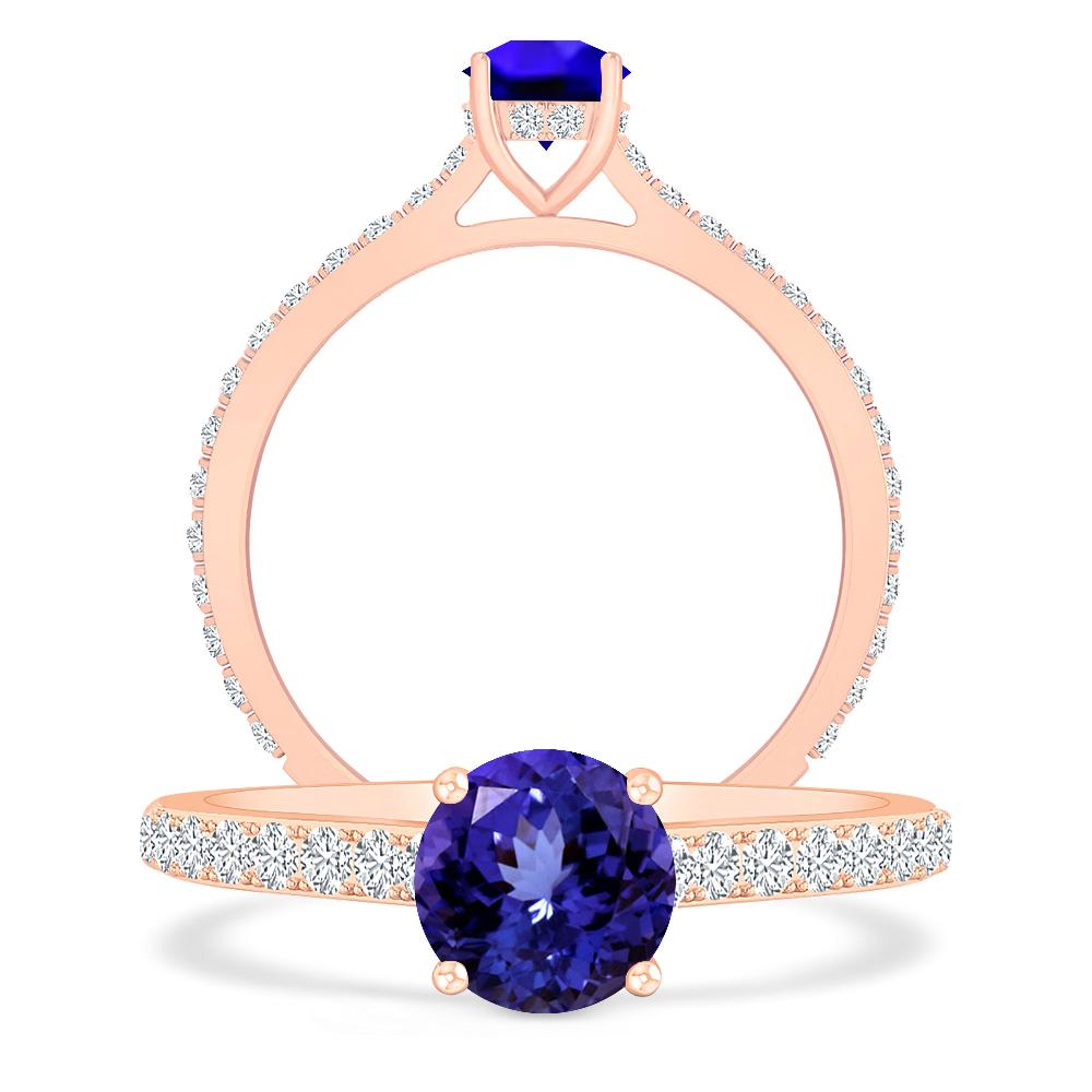 Rose Gold - Tanzanite