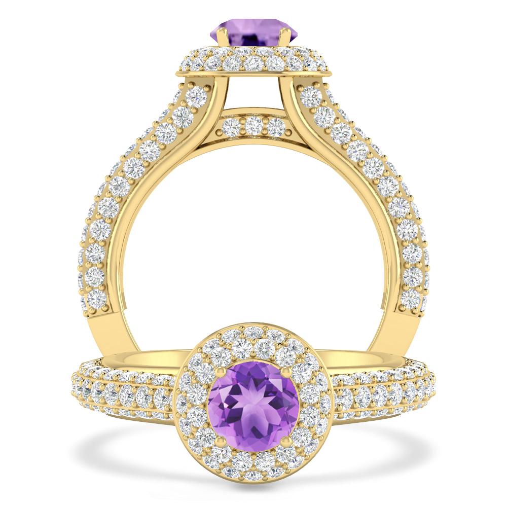 Yellow Gold - Amethyst