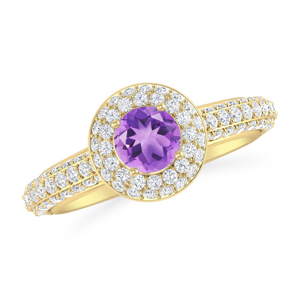 Yellow Gold - Amethyst
