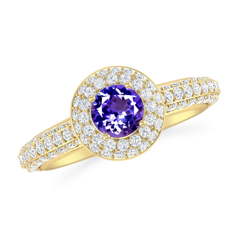 Yellow Gold - Tanzanite