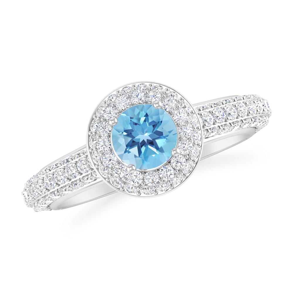 White Gold - Blue Topaz