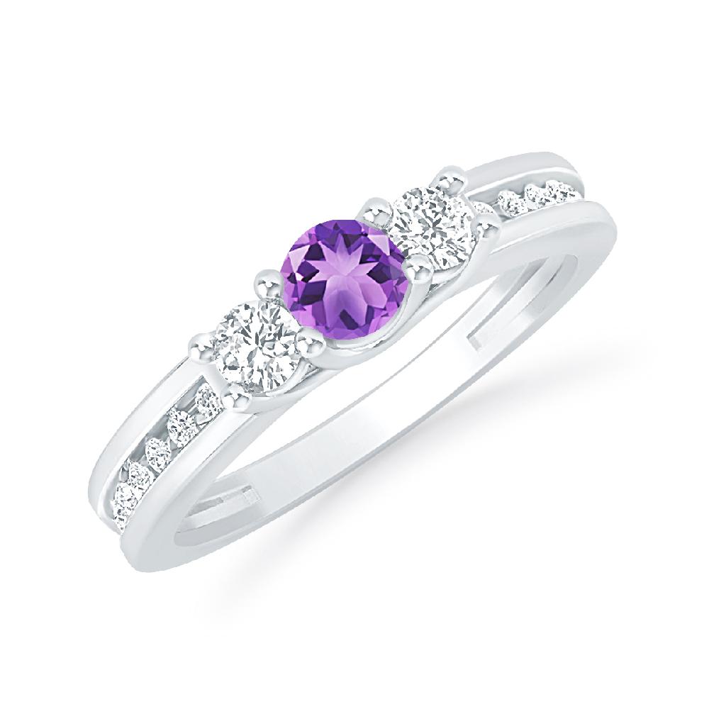 White Gold - Amethyst