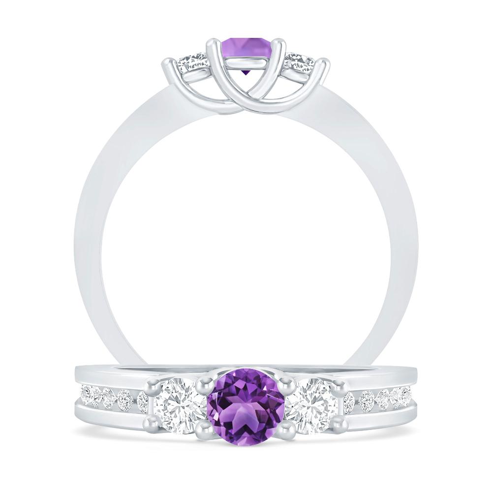 White Gold - Amethyst