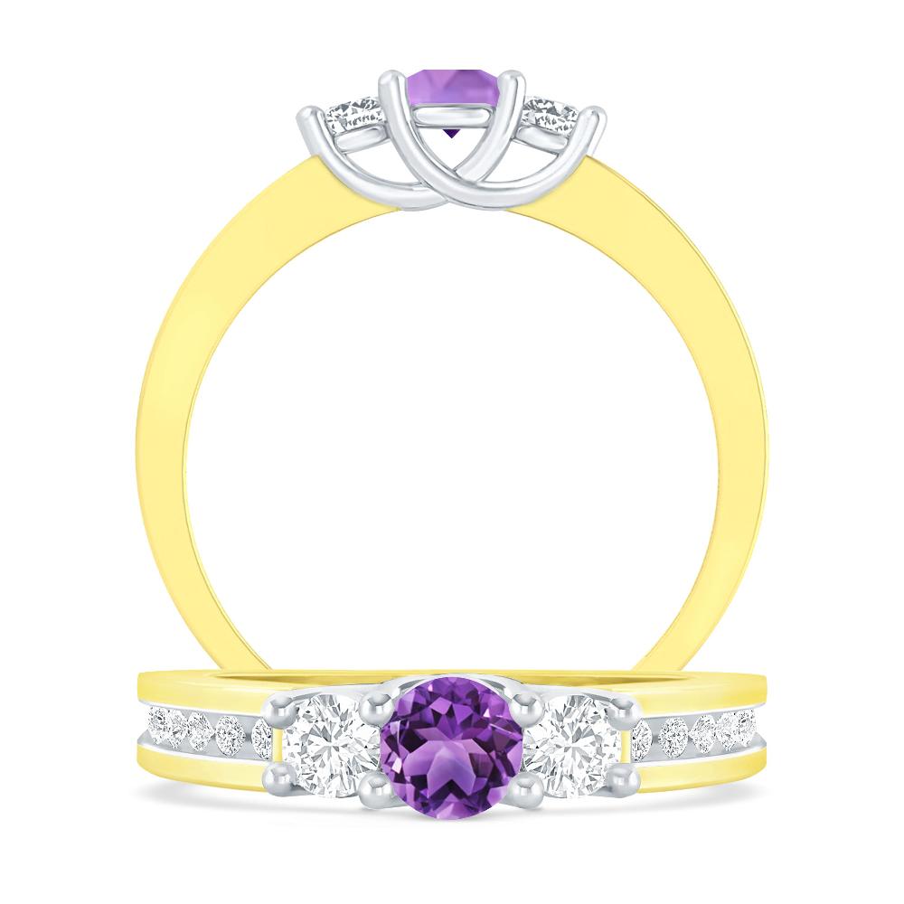 Yellow Gold - Amethyst