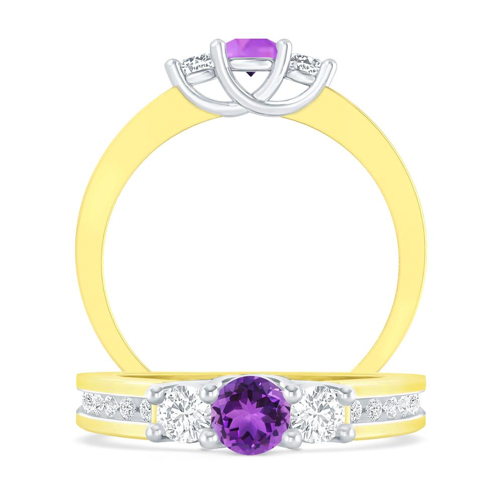 Yellow Gold - Amethyst