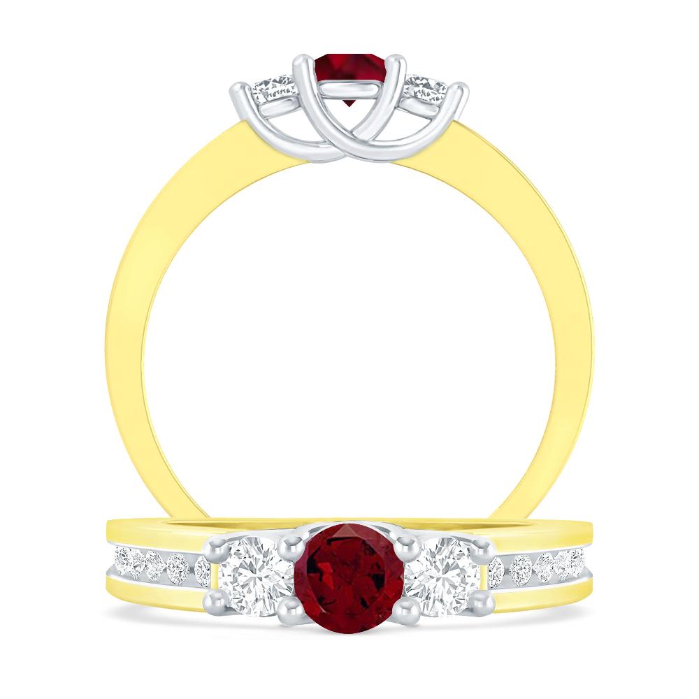 Yellow Gold - Garnet