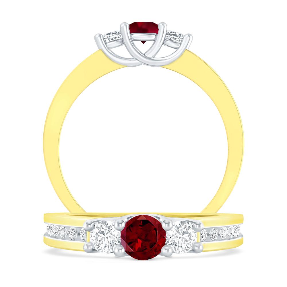 Yellow Gold - Garnet
