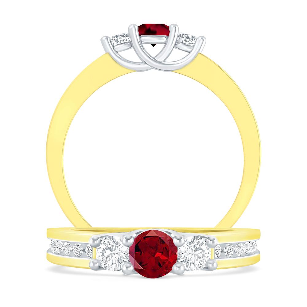 Yellow Gold - Garnet