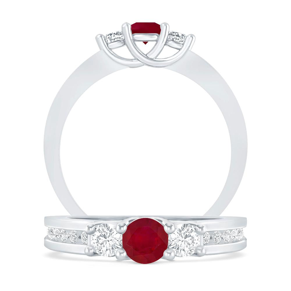 White Gold - Ruby