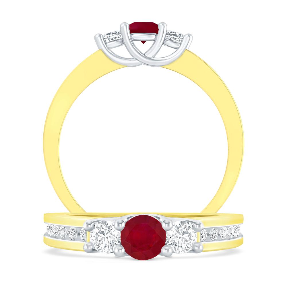 Yellow Gold - Ruby