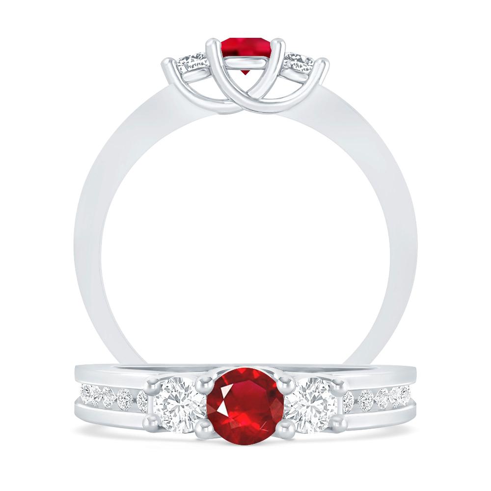 White Gold - Ruby