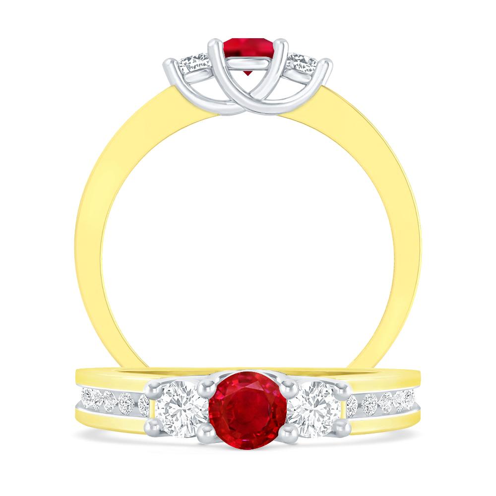 Yellow Gold - Ruby