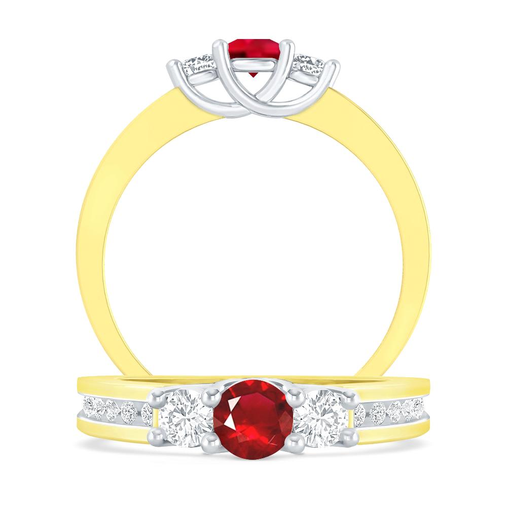 Yellow Gold - Ruby