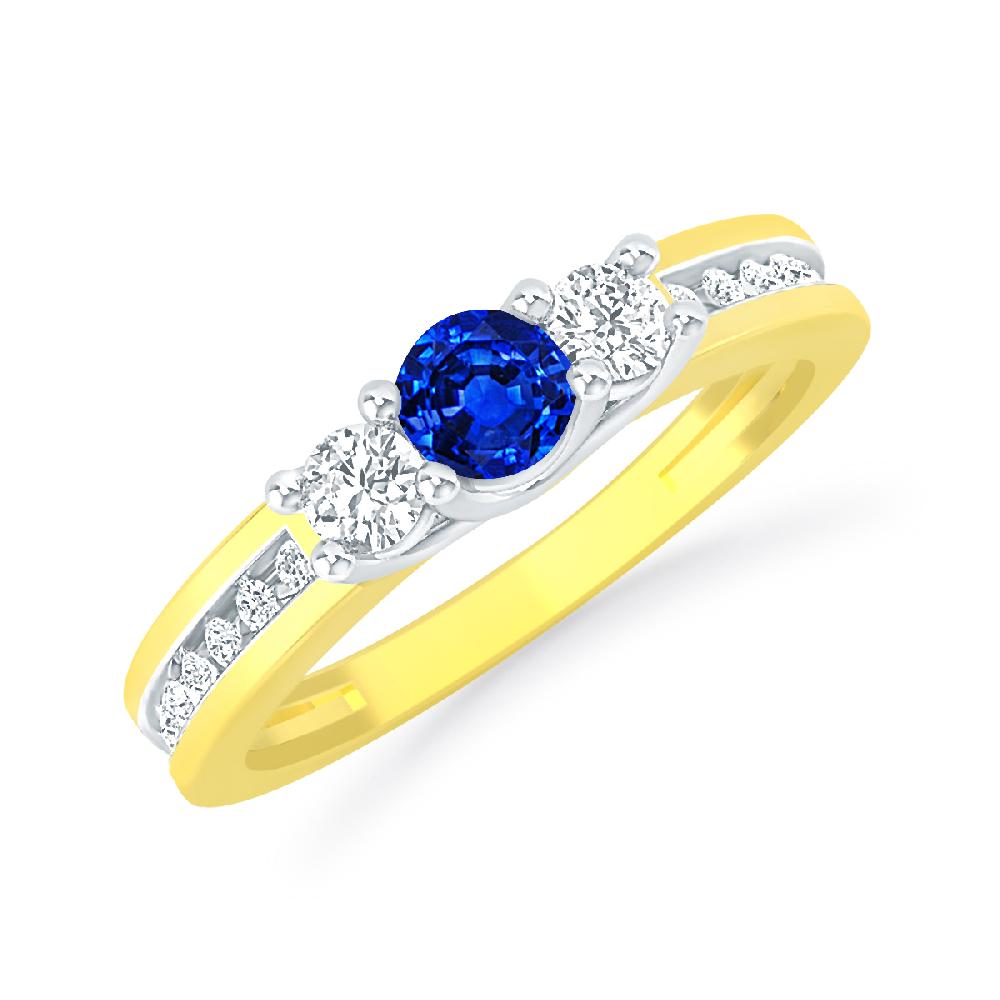 Yellow Gold - Sapphire