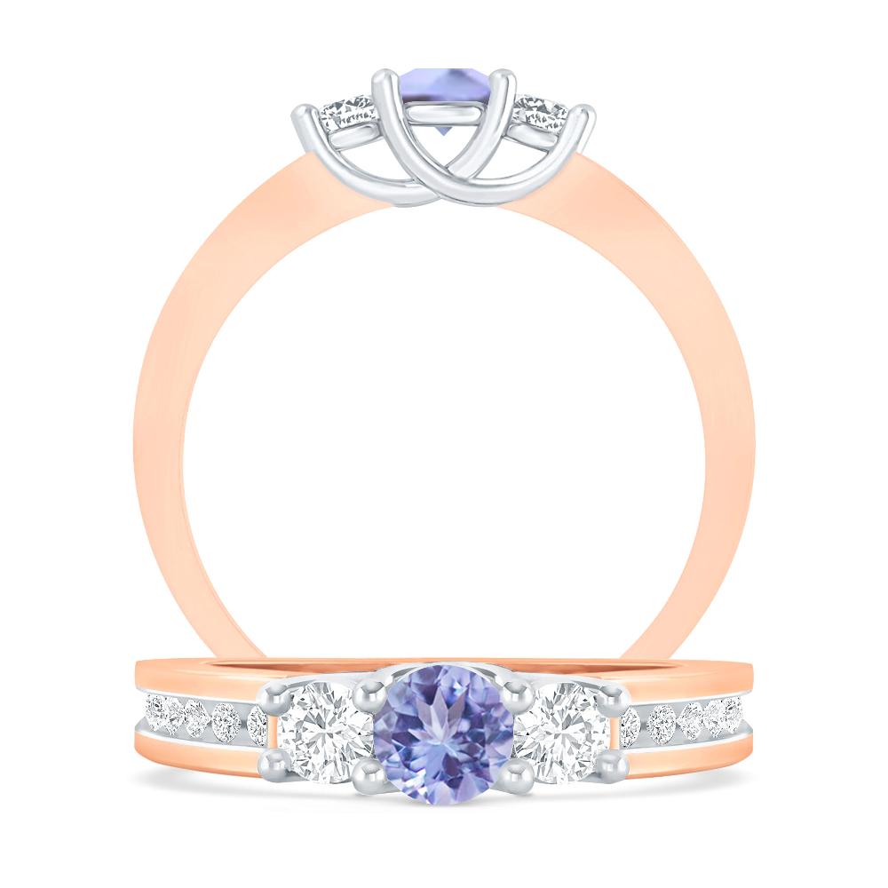 Rose Gold - Tanzanite