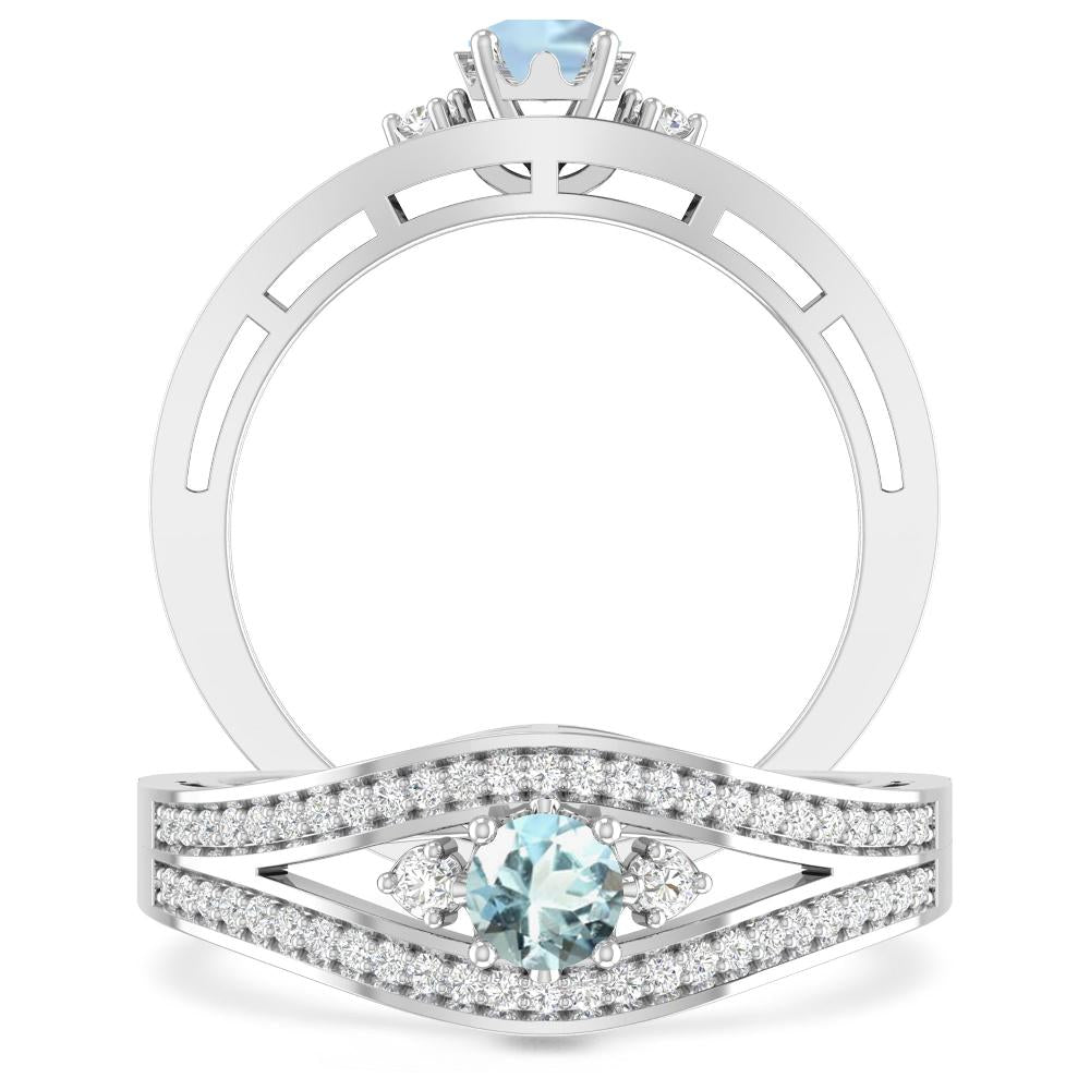 White Gold - Aquamarine