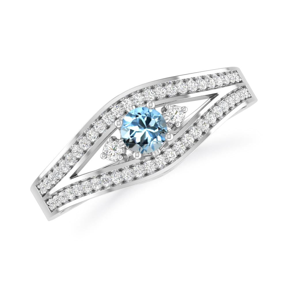 White Gold - Aquamarine