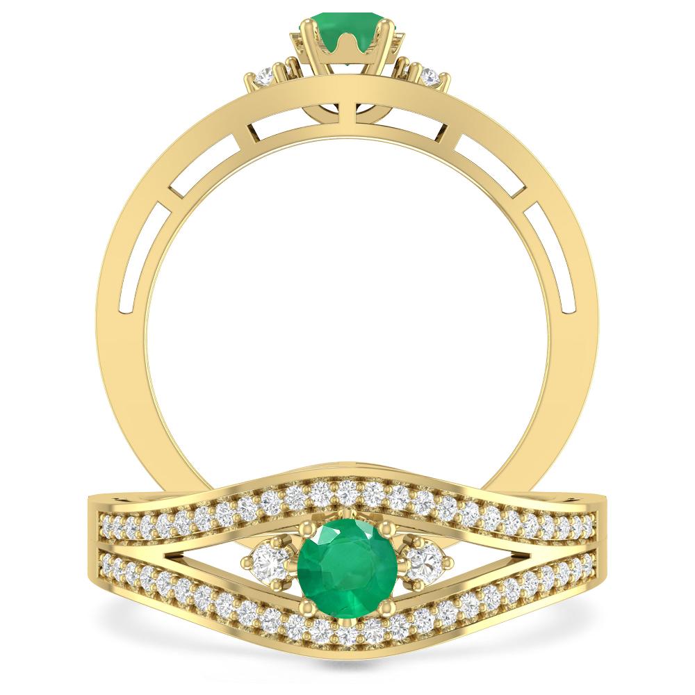 Yellow Gold - Emerald