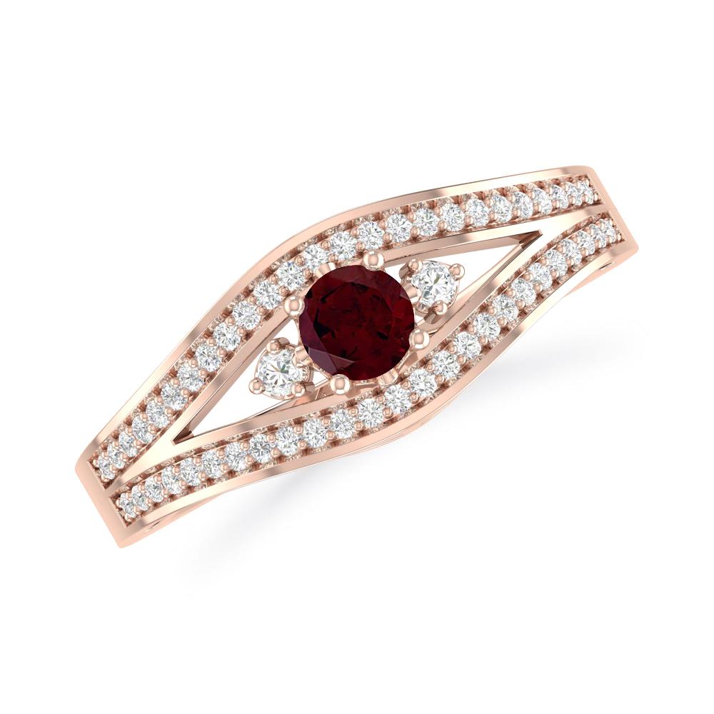 Rose Gold - Garnet