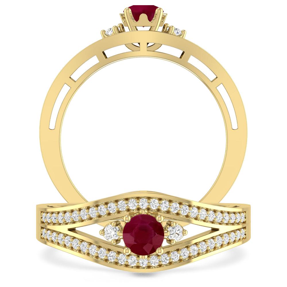 Yellow Gold - Ruby