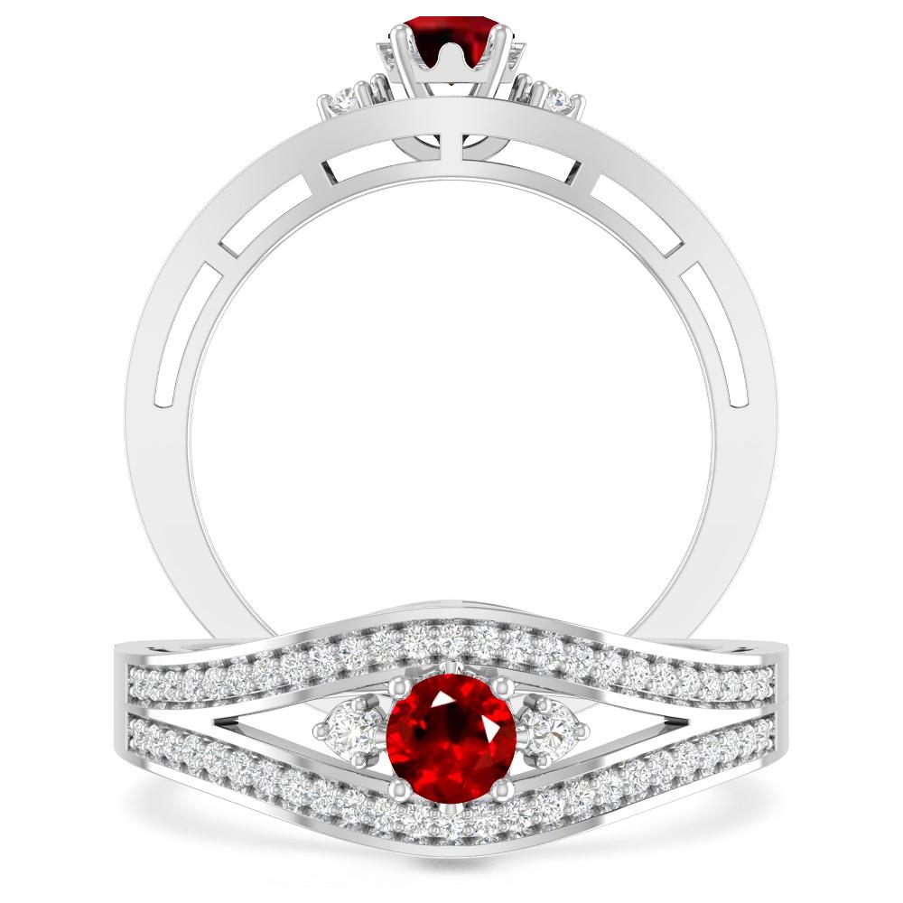 White Gold - Ruby