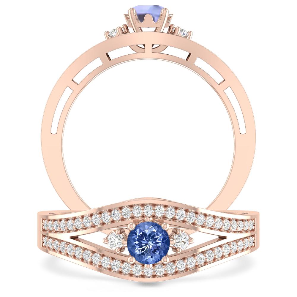 Rose Gold - Tanzanite