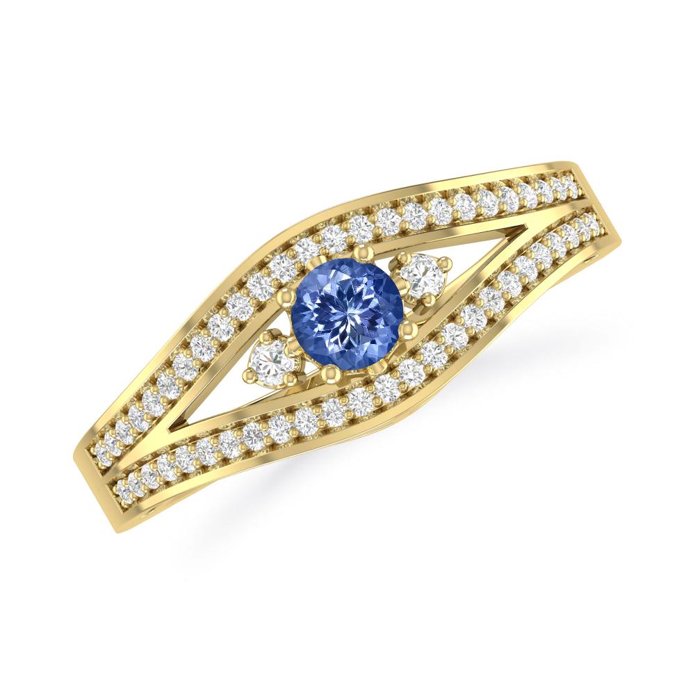 Yellow Gold - Tanzanite