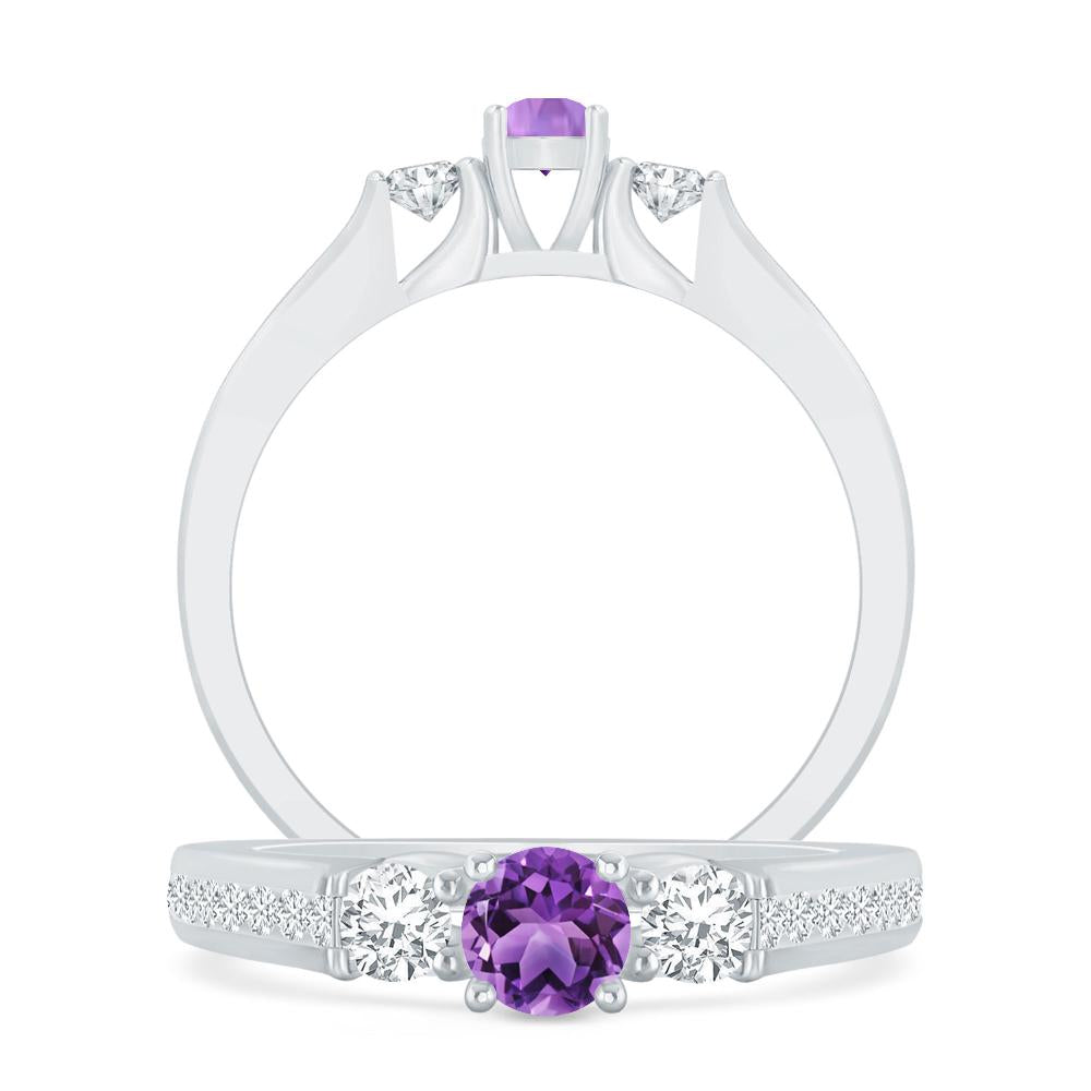 White Gold - Amethyst