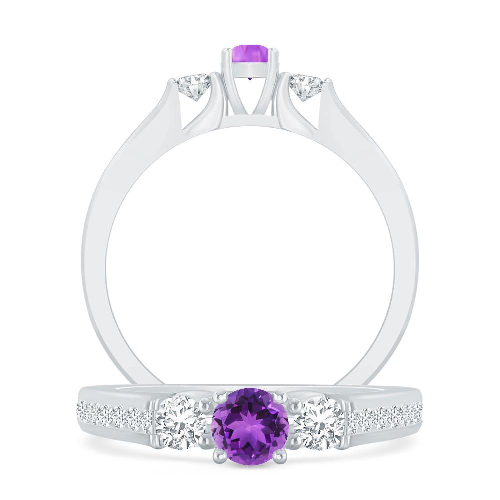 White Gold - Amethyst