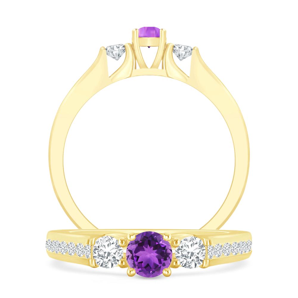 Yellow Gold - Amethyst