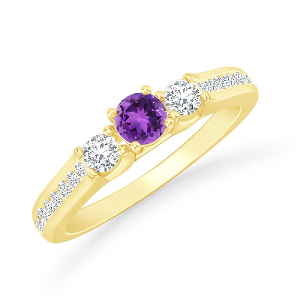 Yellow Gold - Amethyst