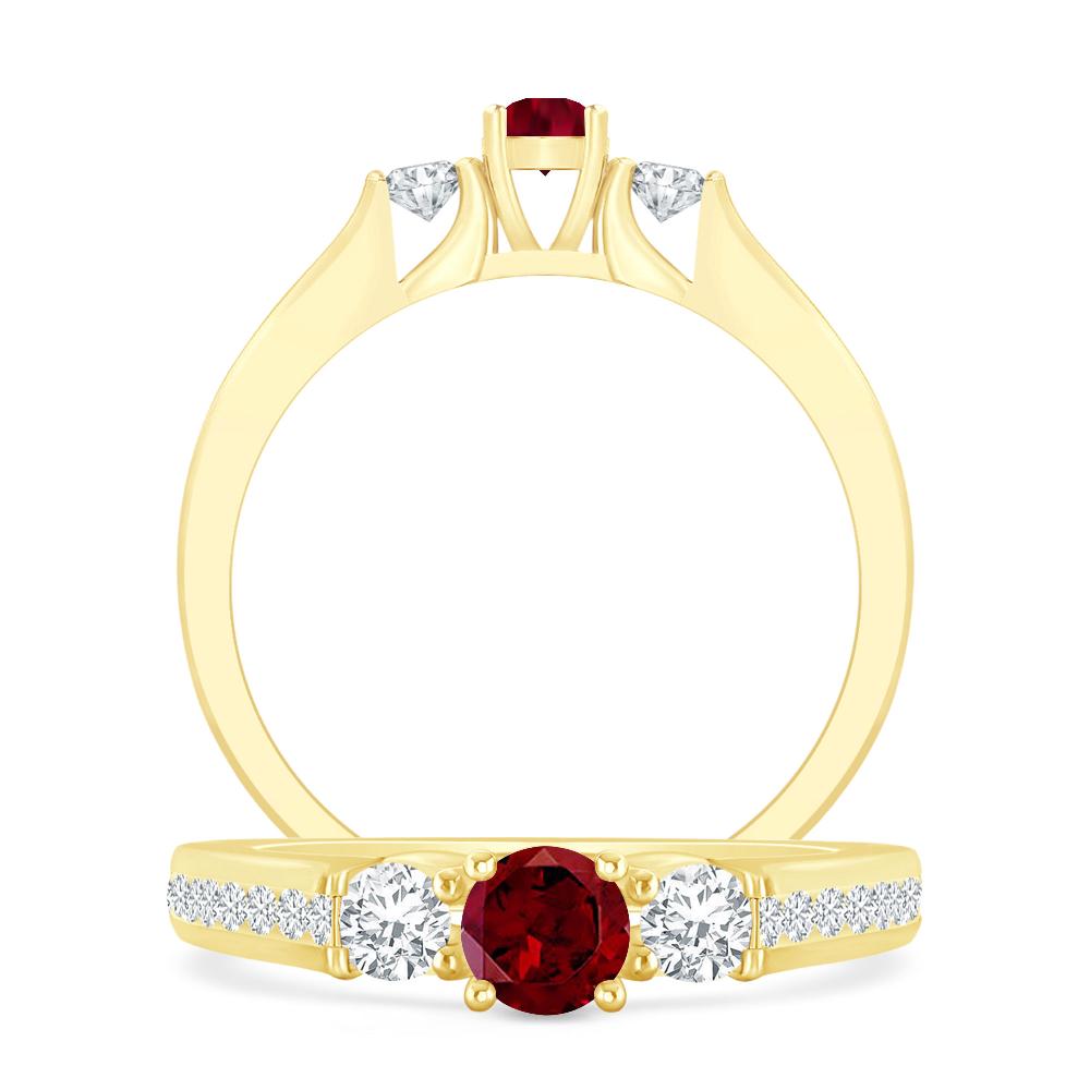 Yellow Gold - Garnet