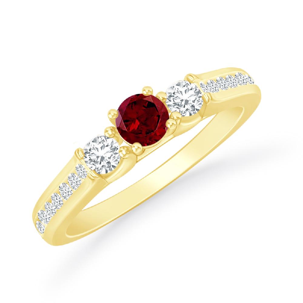 Yellow Gold - Garnet