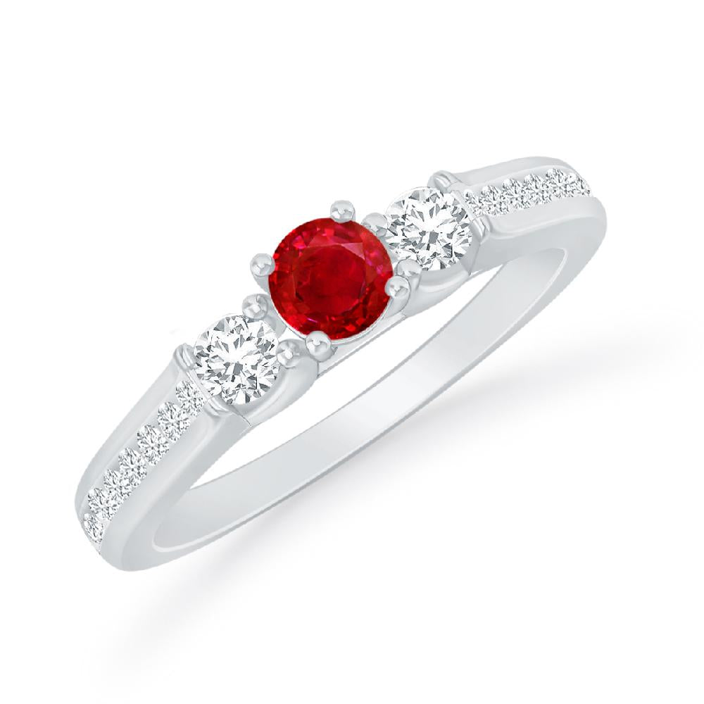 White Gold - Ruby