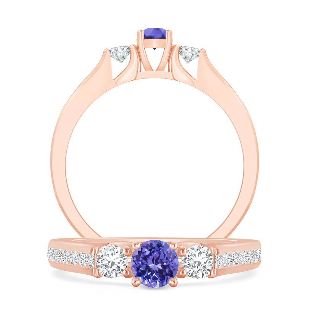Rose Gold - Tanzanite