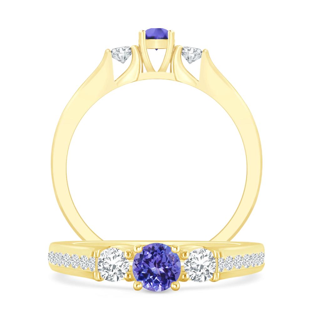 Yellow Gold - Tanzanite