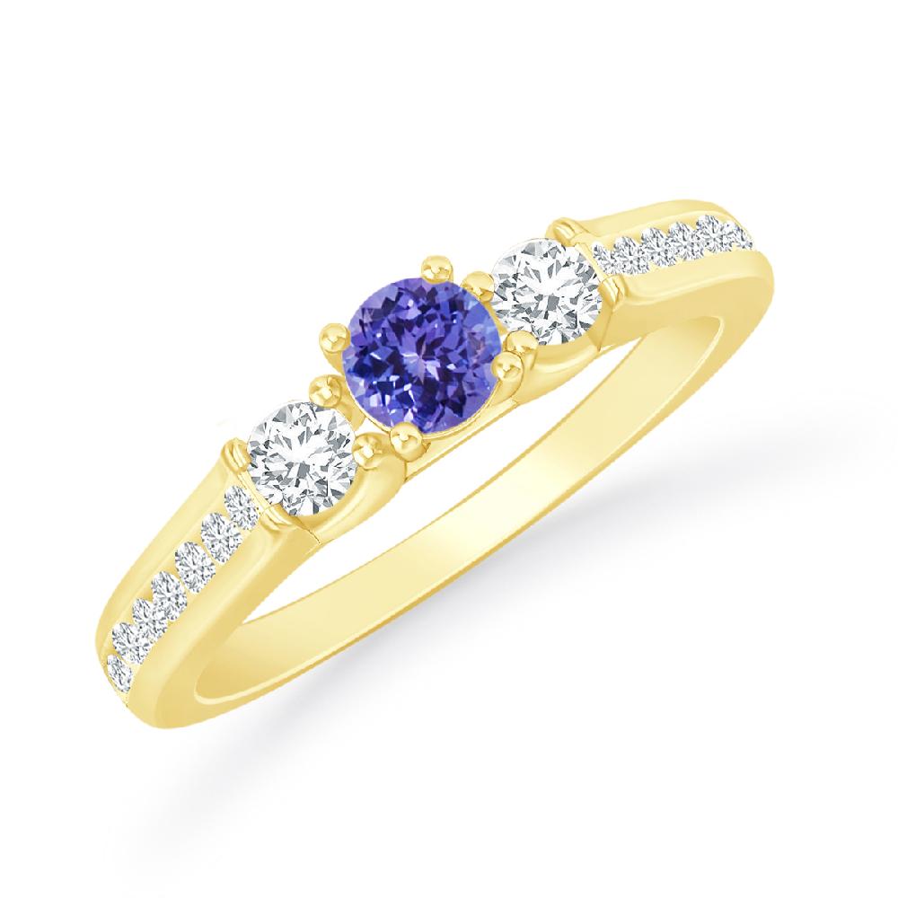 Yellow Gold - Tanzanite