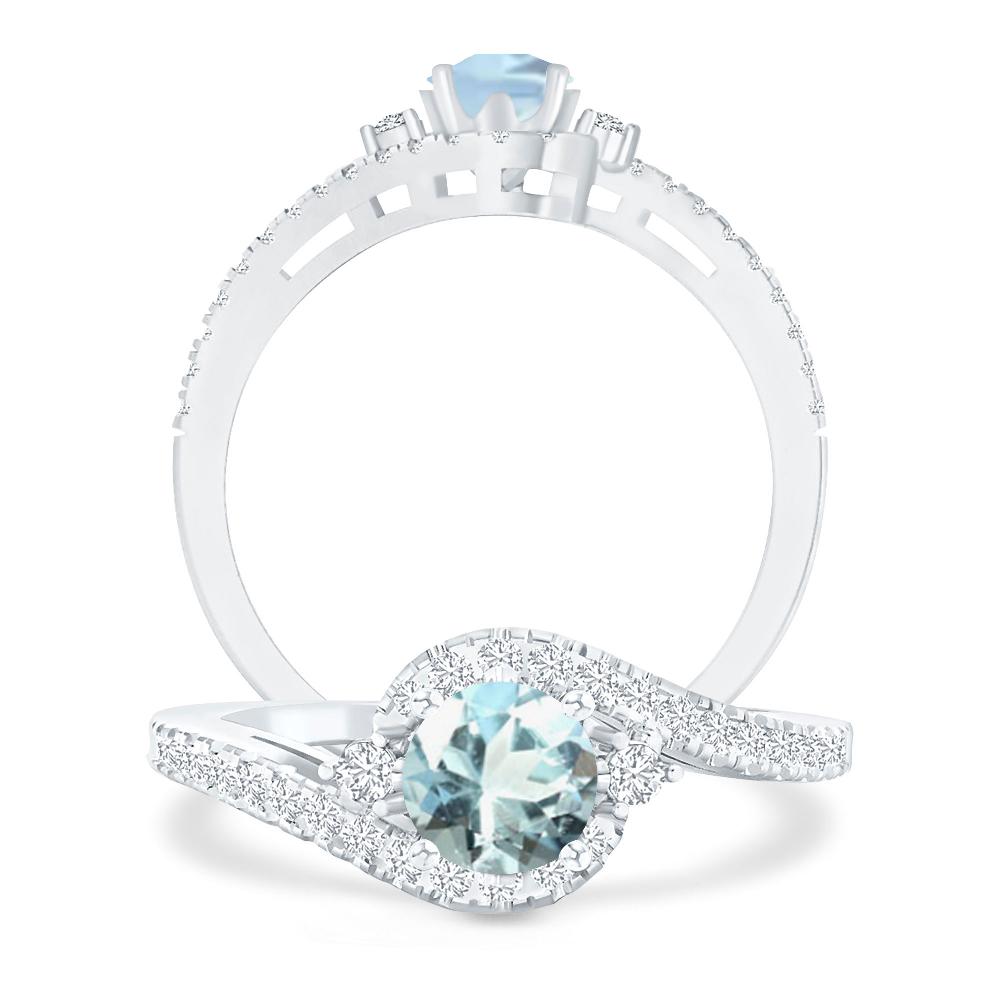 White Gold - Aquamarine