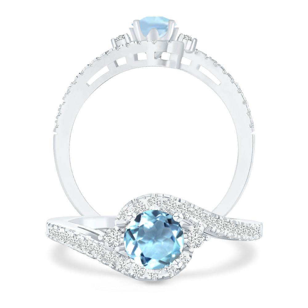 White Gold - Aquamarine