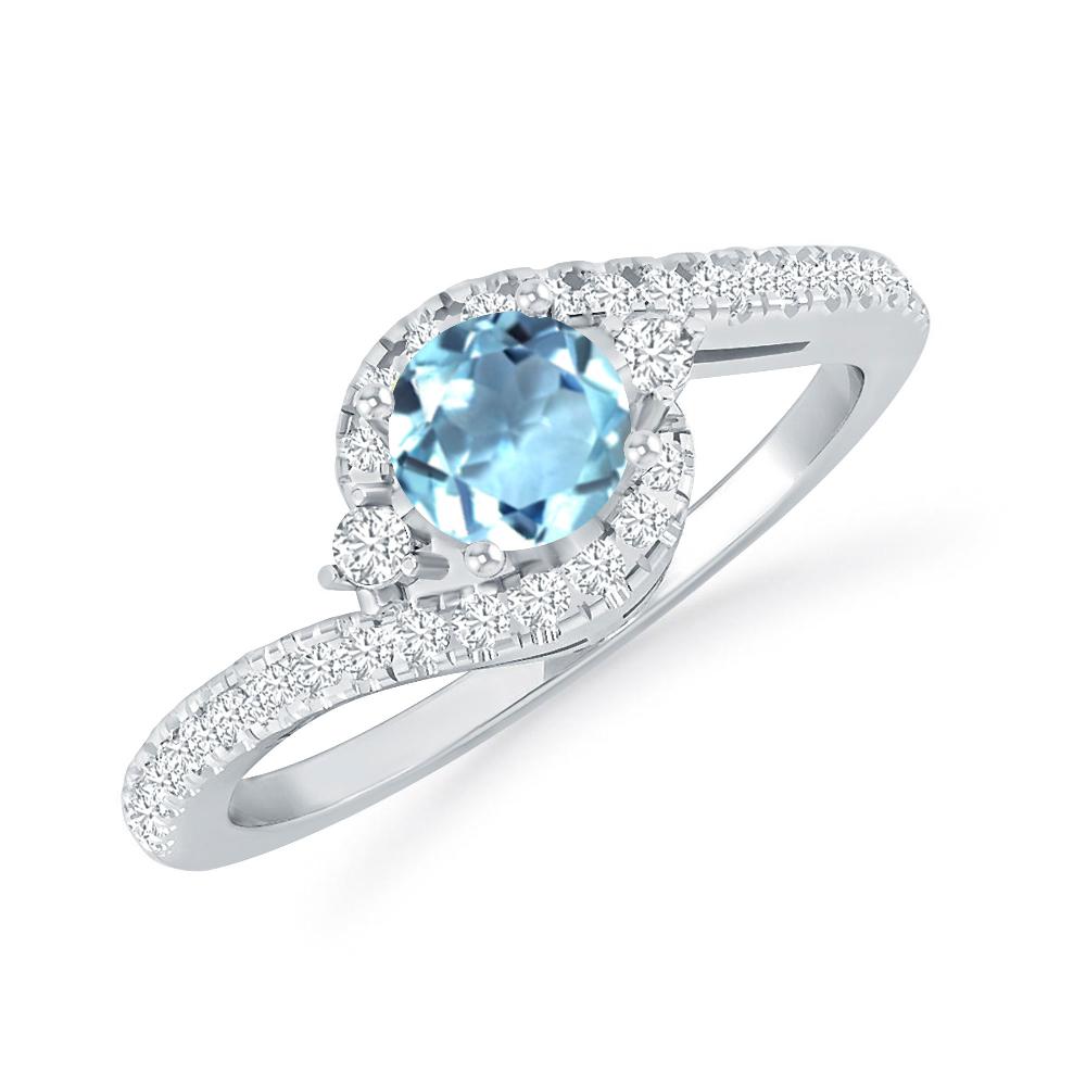 White Gold - Aquamarine