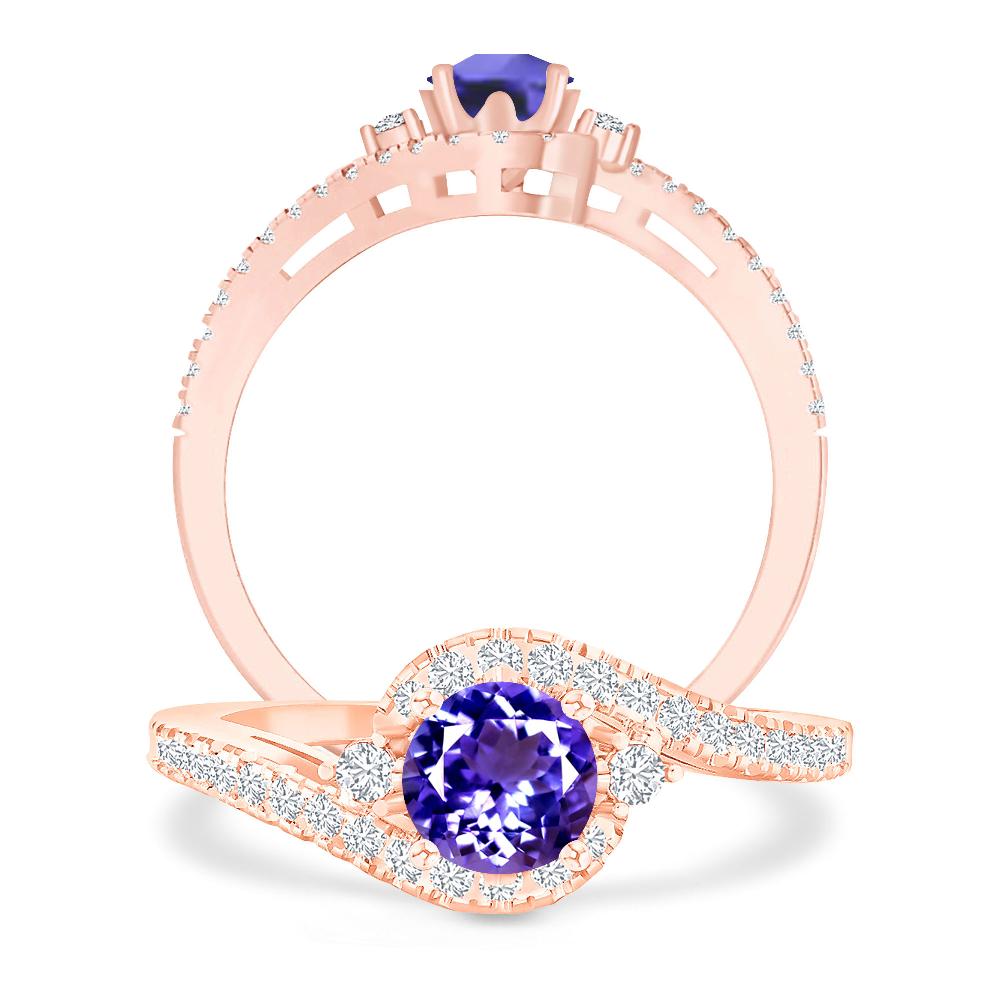 Rose Gold - Tanzanite
