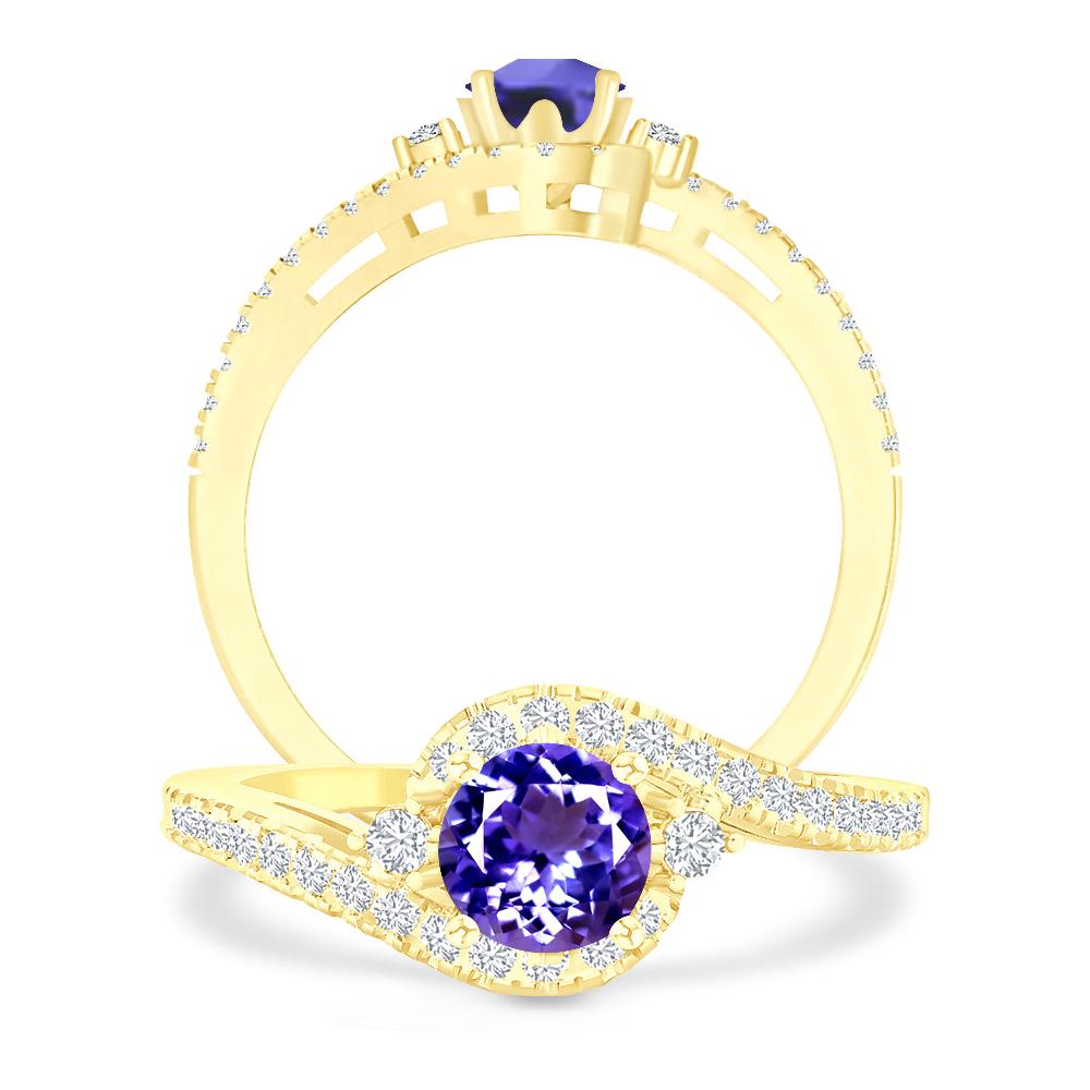 Yellow Gold - Tanzanite