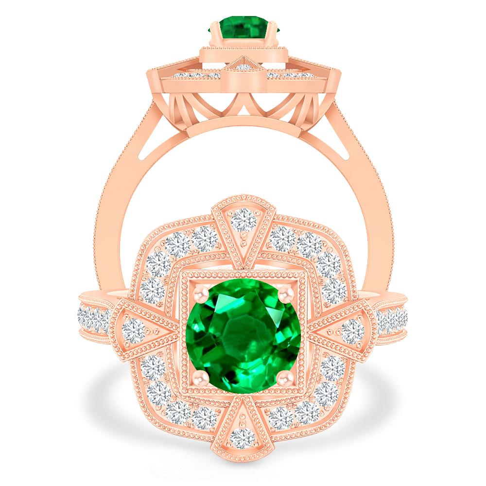 Rose Gold - Emerald
