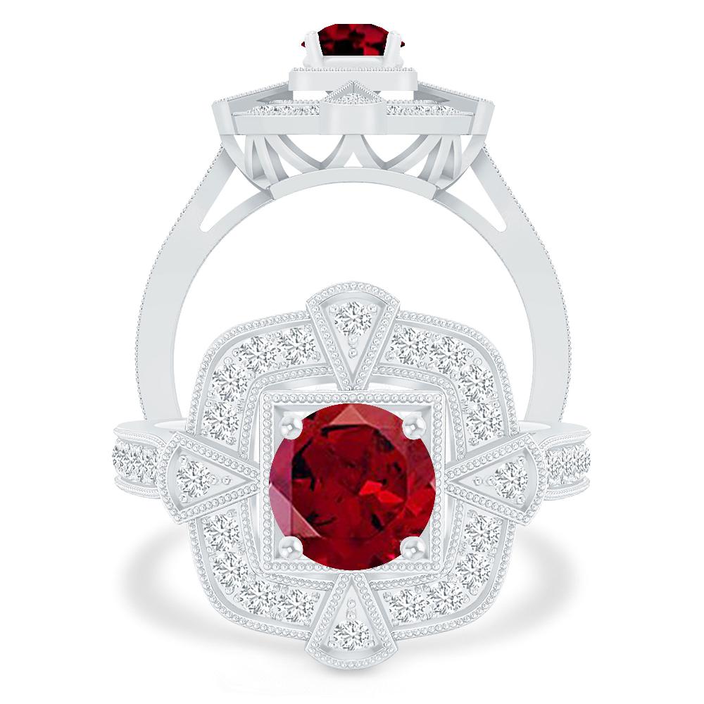 White Gold - Garnet