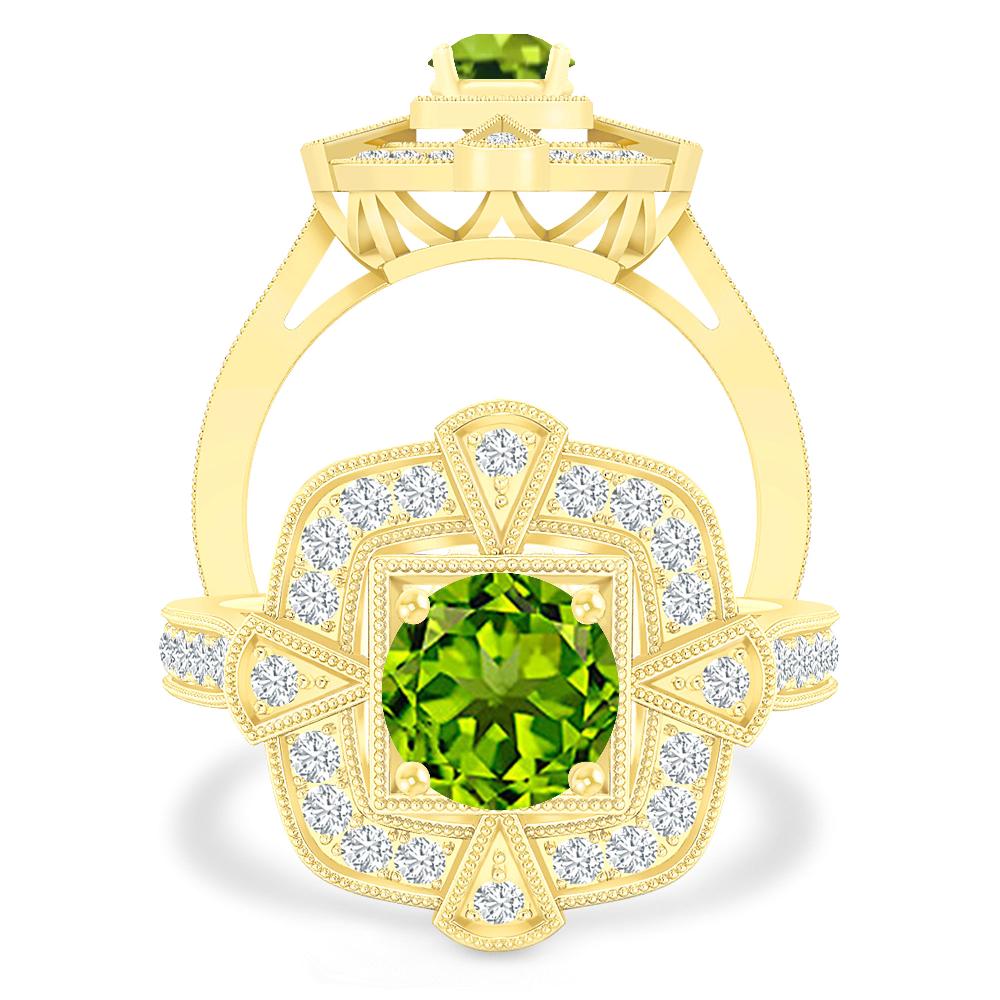Yellow Gold - Peridot