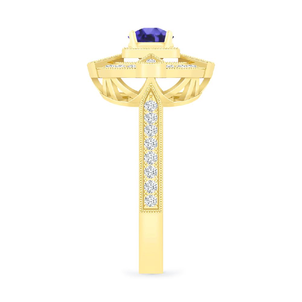 Yellow Gold - Tanzanite