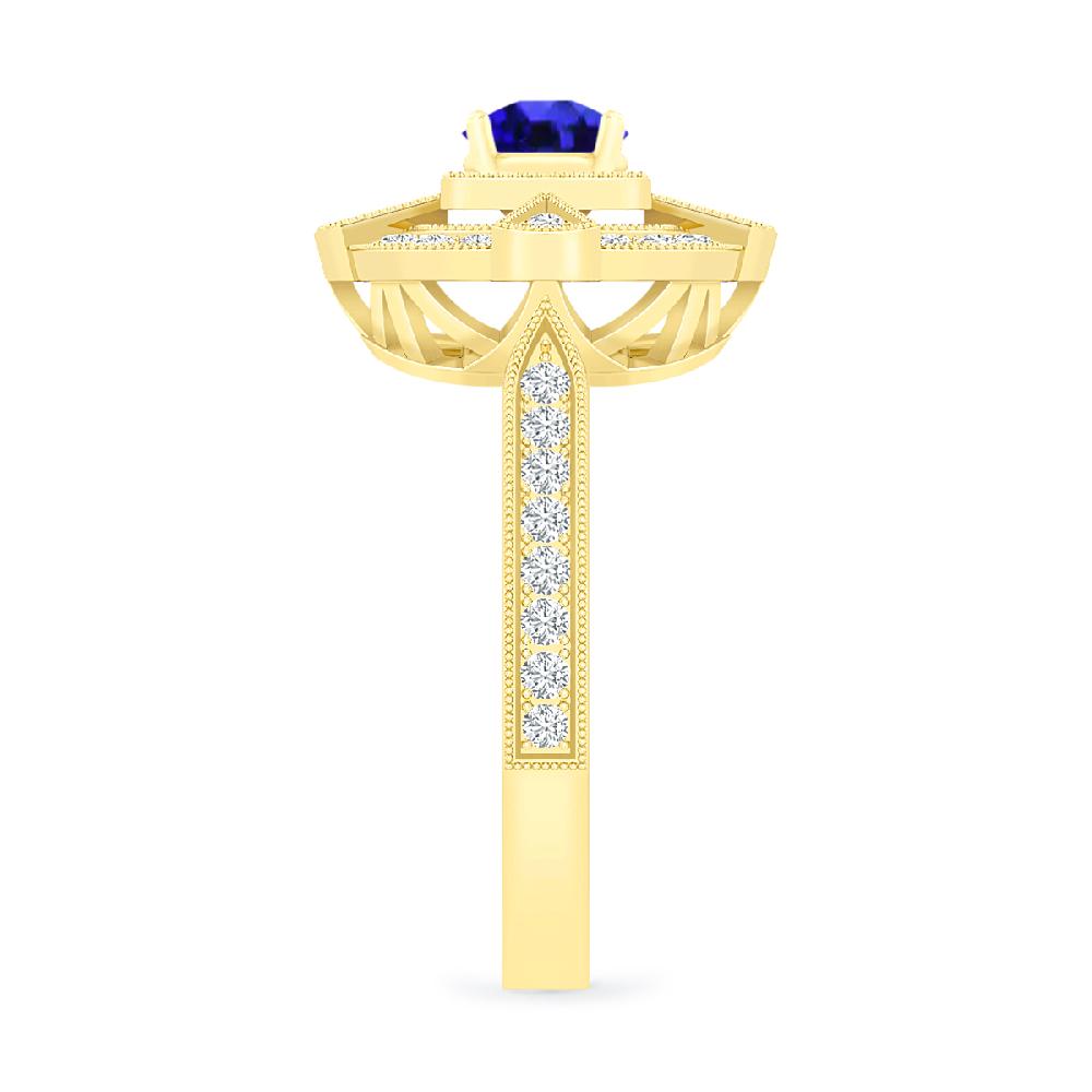 Yellow Gold - Tanzanite