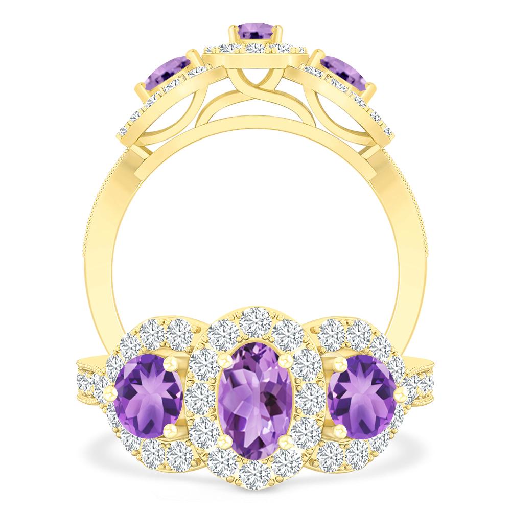 Yellow Gold - Amethyst